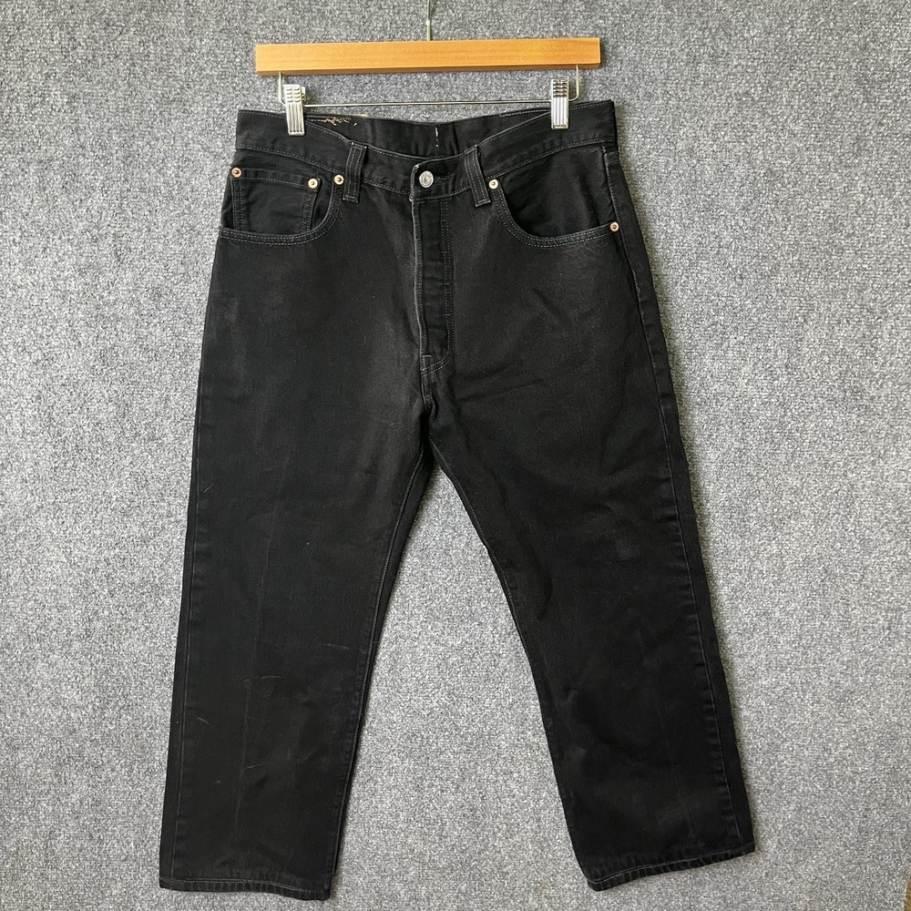 Levi's 501 Original Fit Jeans Men's 34x32 Black Mexico Made Actual‎ 31x25.5